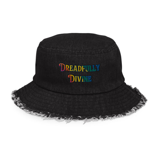 DD Logo (Multi-color) Distressed Denim Bucket Hat