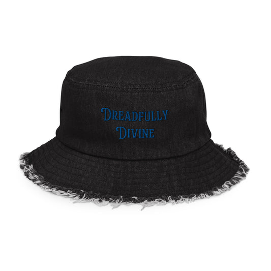 DD Logo (Blue) Distressed Denim Bucket Hat