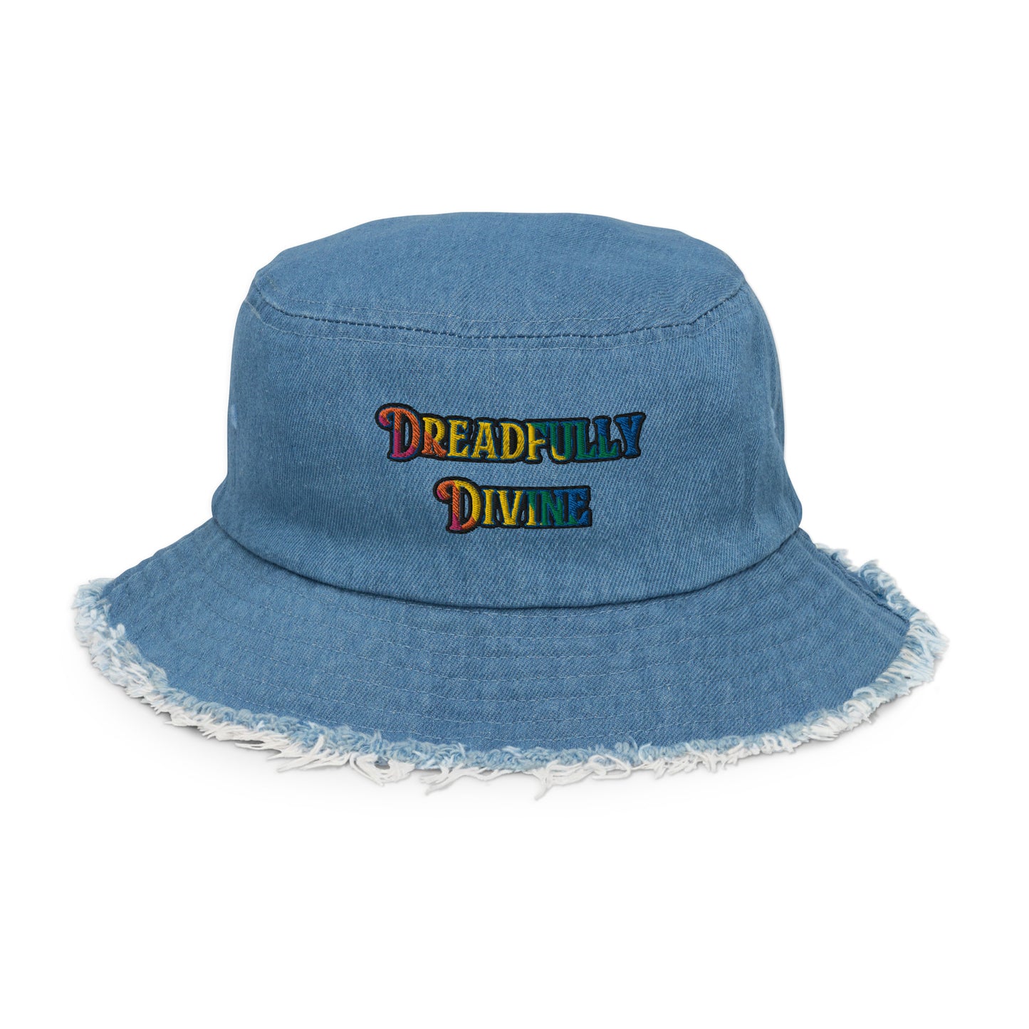 DD Logo (Multi-color) Distressed Denim Bucket Hat