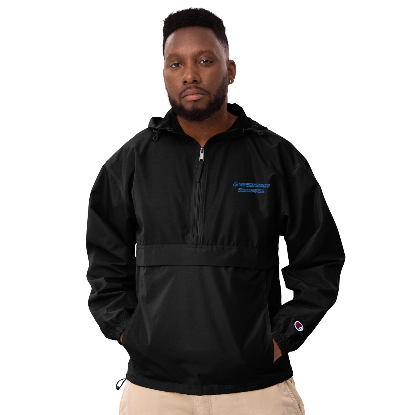 In Darkness Embroidered Champion Packable Jacket