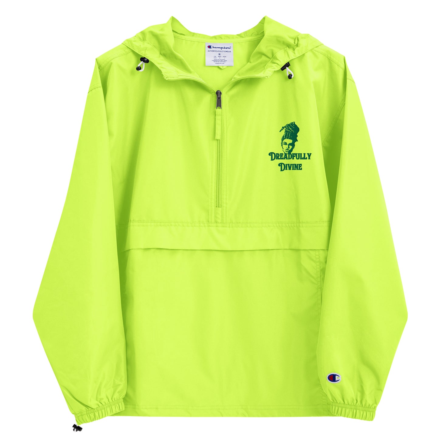 DD Woman #2 (Green) Unisex Embroidered Champion Packable Jacket