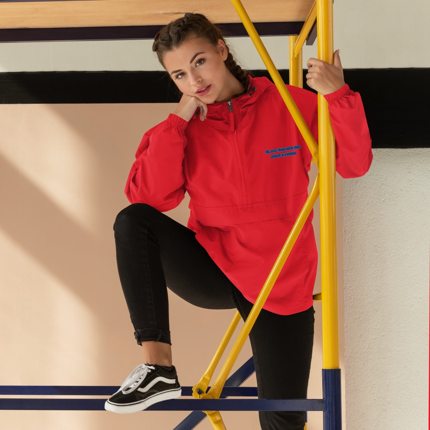 In Darkness Embroidered Champion Packable Jacket