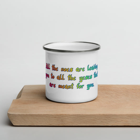 All The Noes Enamel Mug