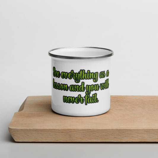 A Lesson #1  Enamel Mug