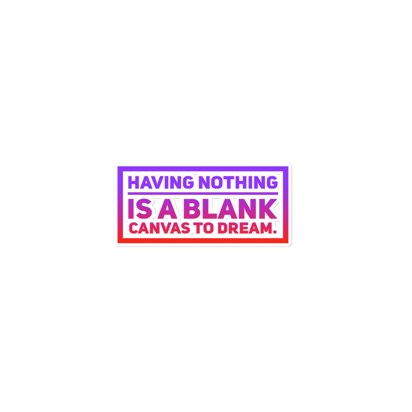 Blank Canvas (Red/Blue) Bubble-free Stickers