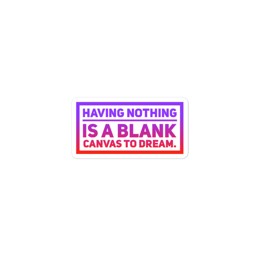 Blank Canvas (Red/Blue) Bubble-free Stickers