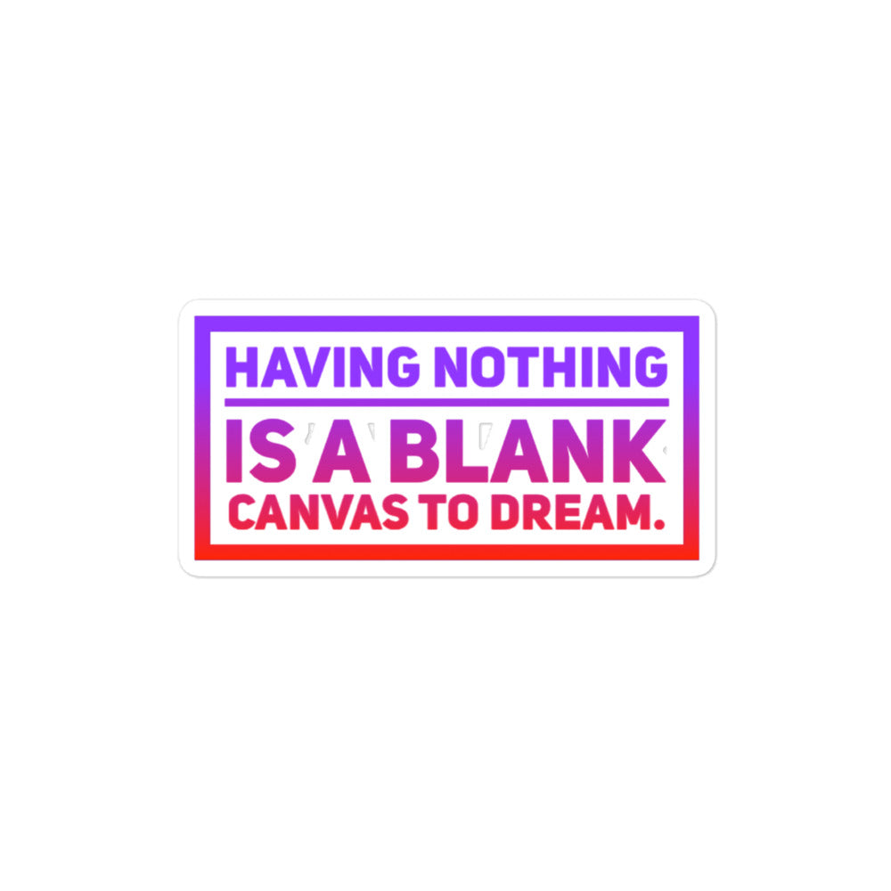 Blank Canvas (Red/Blue) Bubble-free Stickers