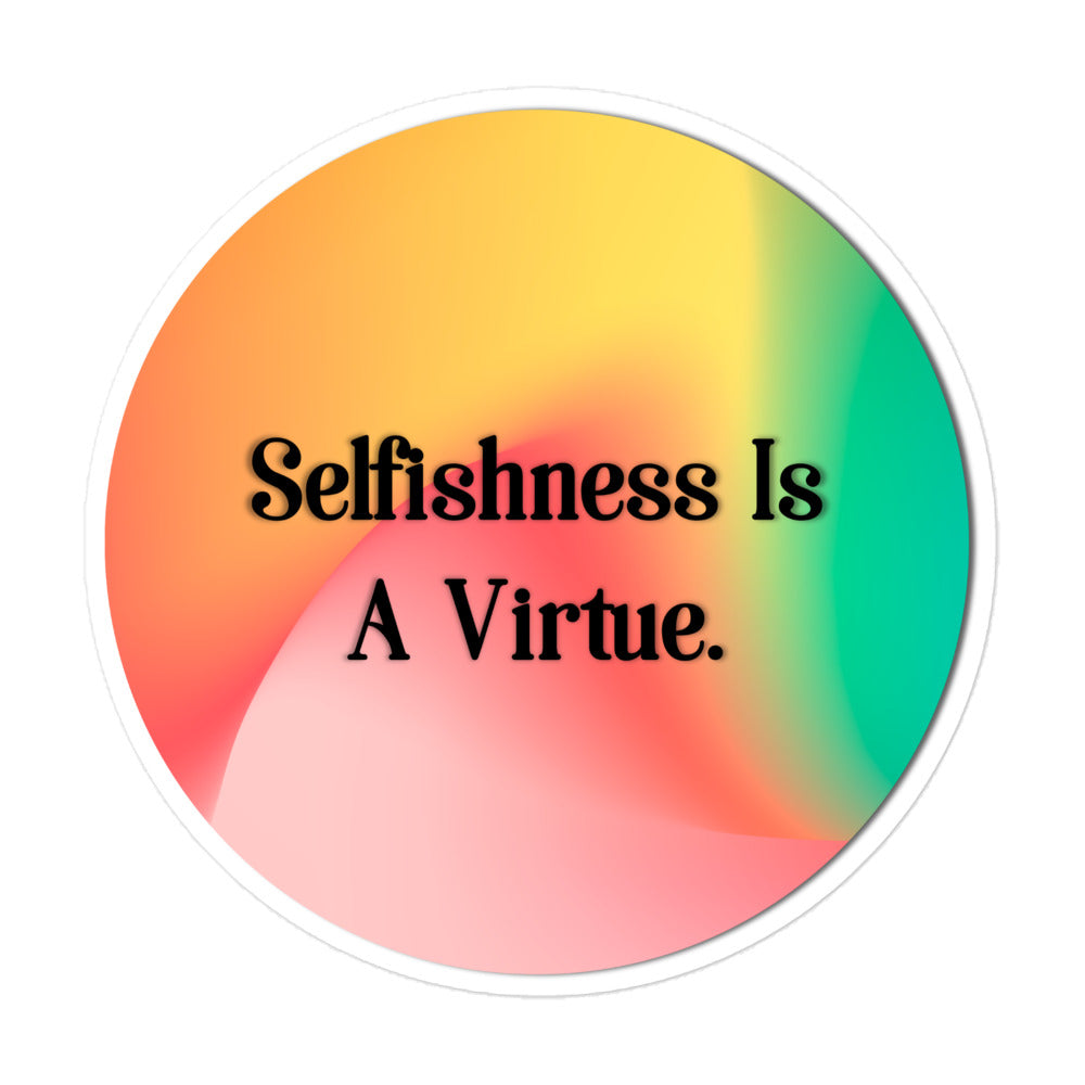 Selfishness #2 Bubble-free Stickers