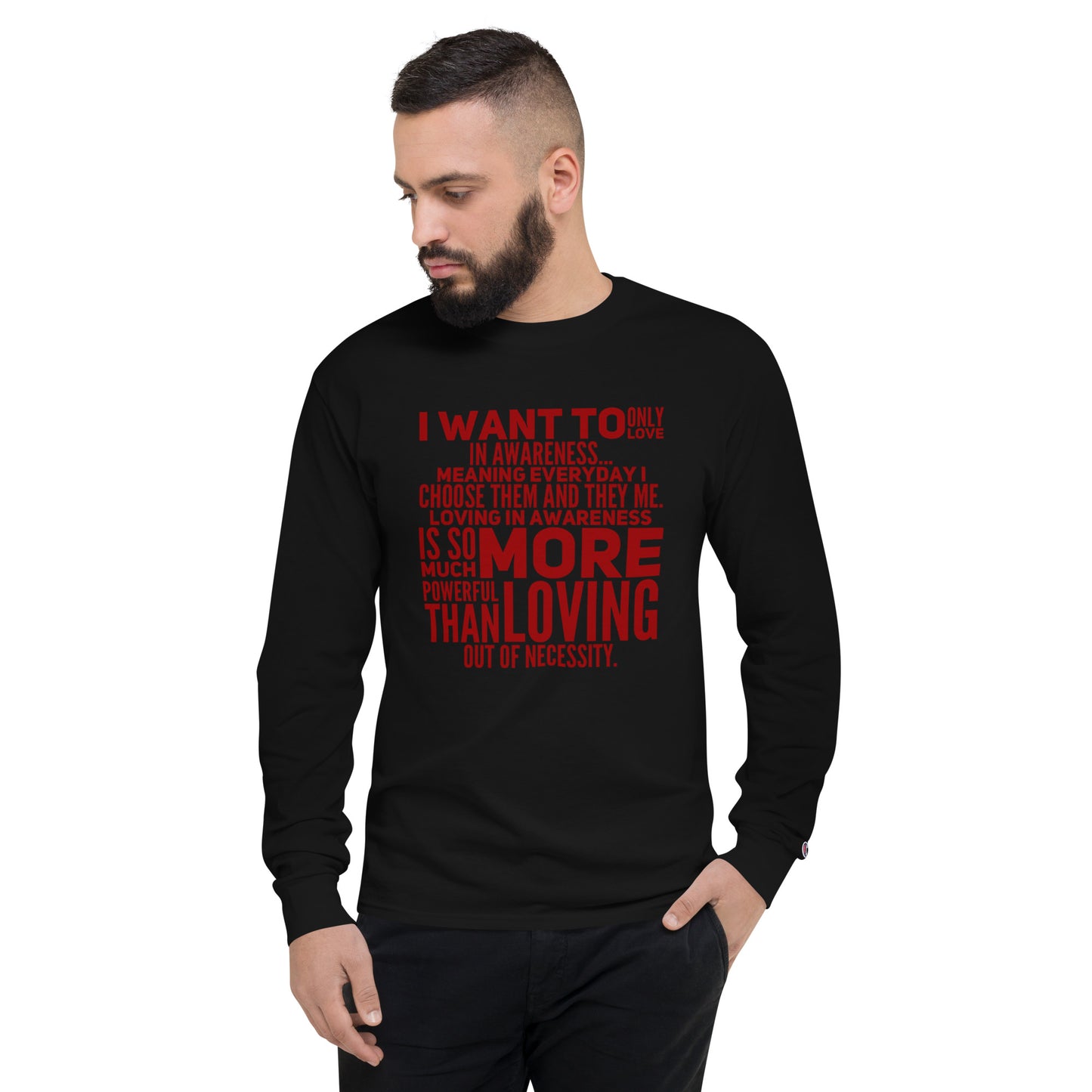 More Powerful Men's Champion Long Sleeve Shirt