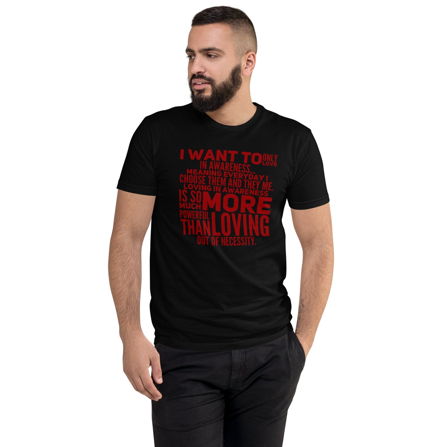 More Powerful Men's Fitted Short Sleeve T-shirt