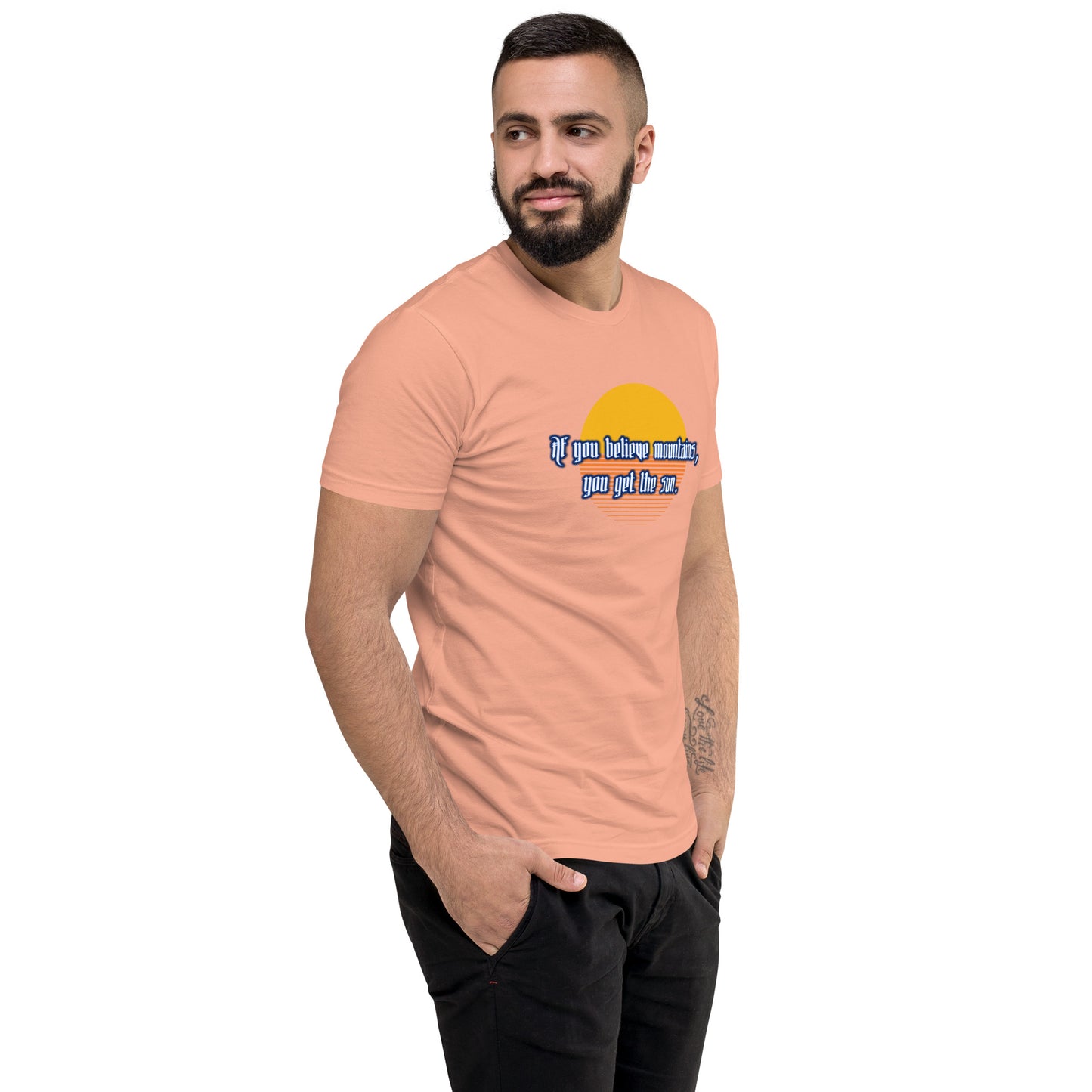 Believe Mountains Men's Fitted Short Sleeve T-shirt