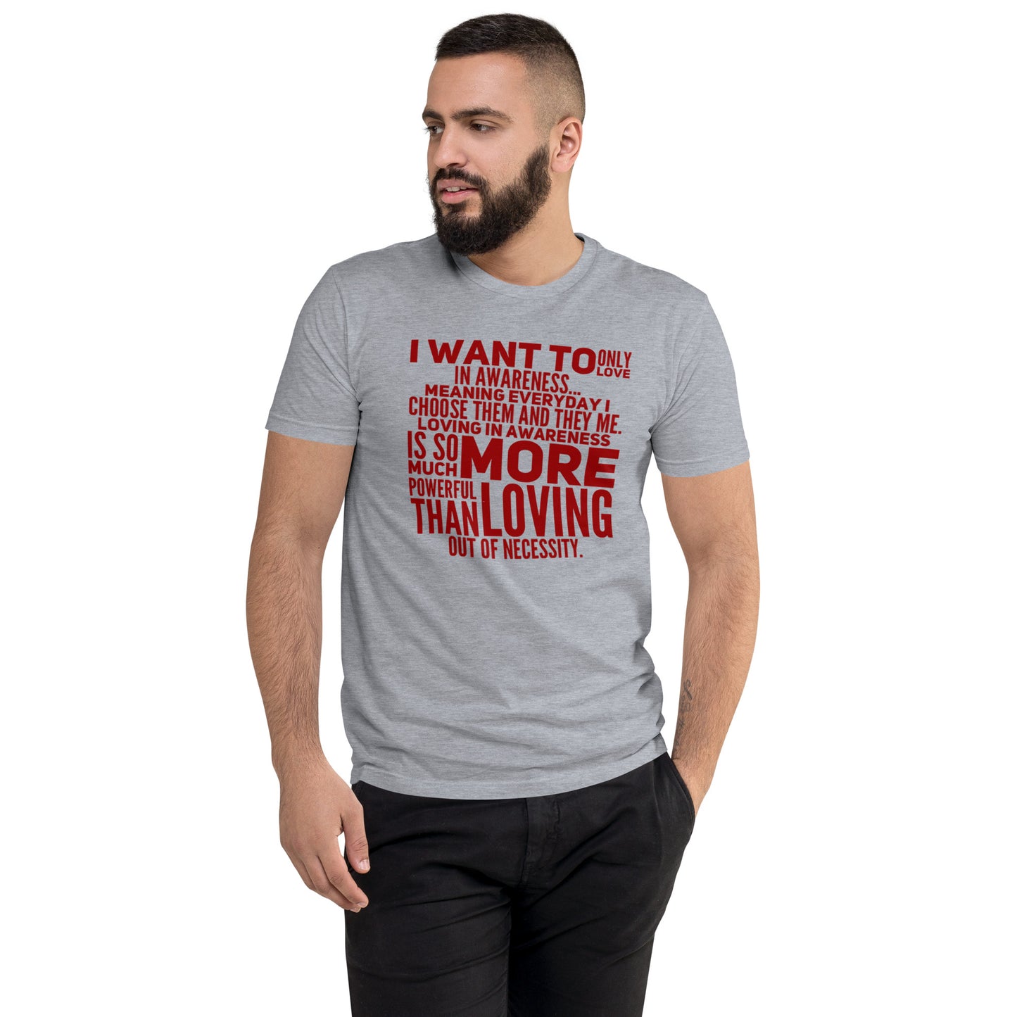 More Powerful Men's Fitted Short Sleeve T-shirt