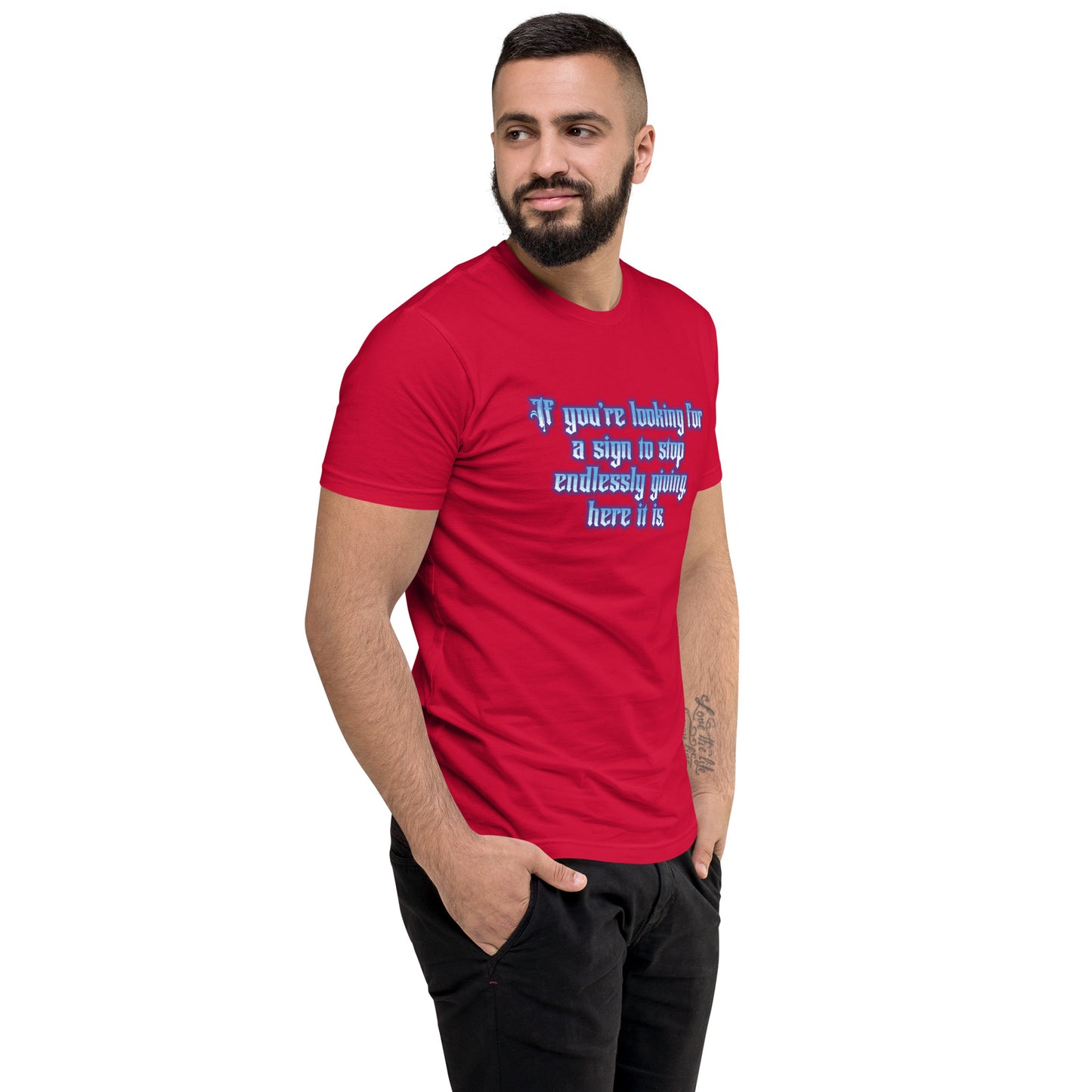 Endless Giving Men's Fitted Short Sleeve T-shirt