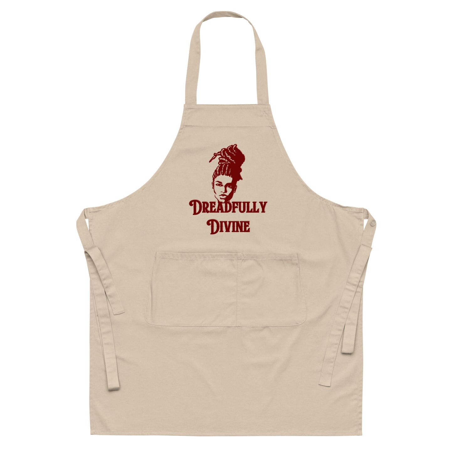 DD Woman #2 (Maroon) Organic Cotton Apron