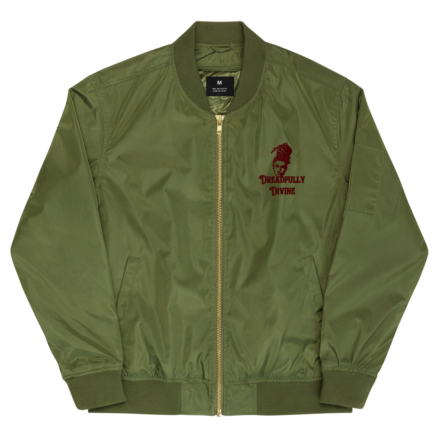 DD Woman #2 (Maroon) Premium Recycled Bomber Jacket