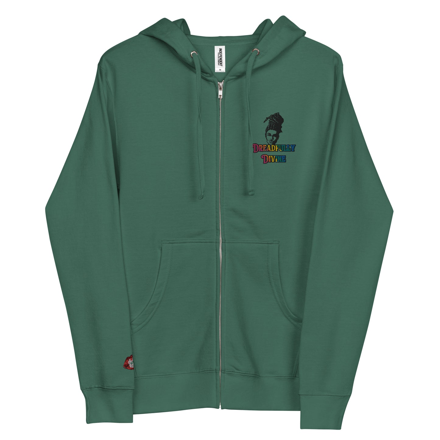 DD Woman #2 (Multi-color) Unisex Fleece Zip Up Hoodie