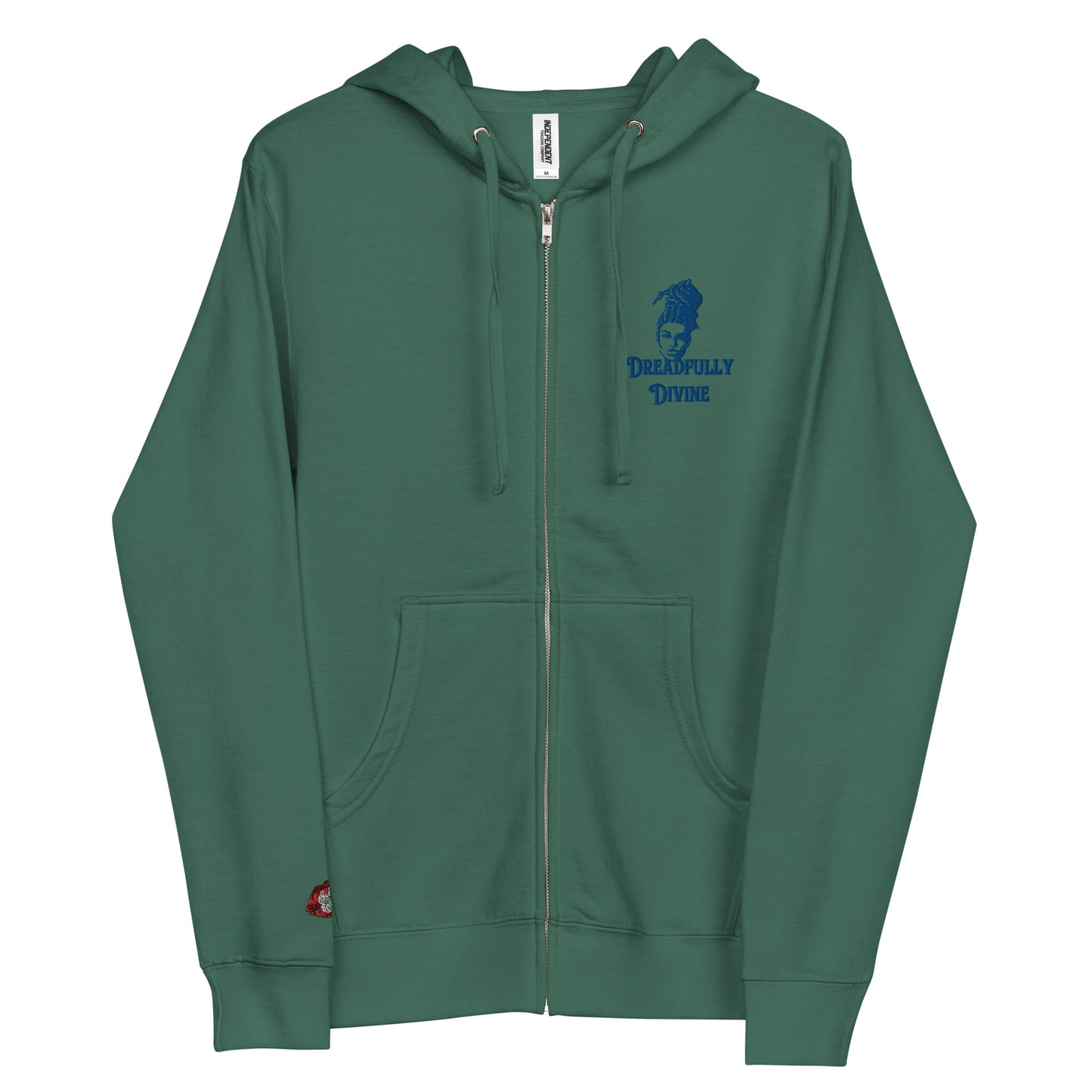 DD Woman #2 (Blue) Unisex Fleece Zip Up Hoodie