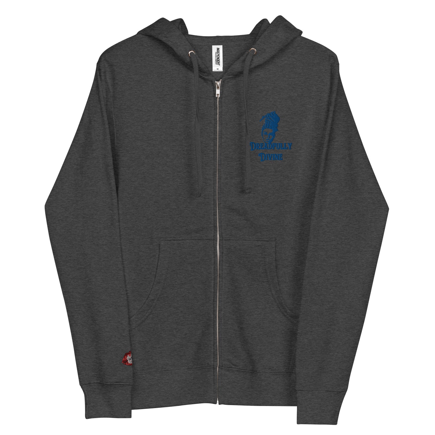 DD Woman #2 (Blue) Unisex Fleece Zip Up Hoodie