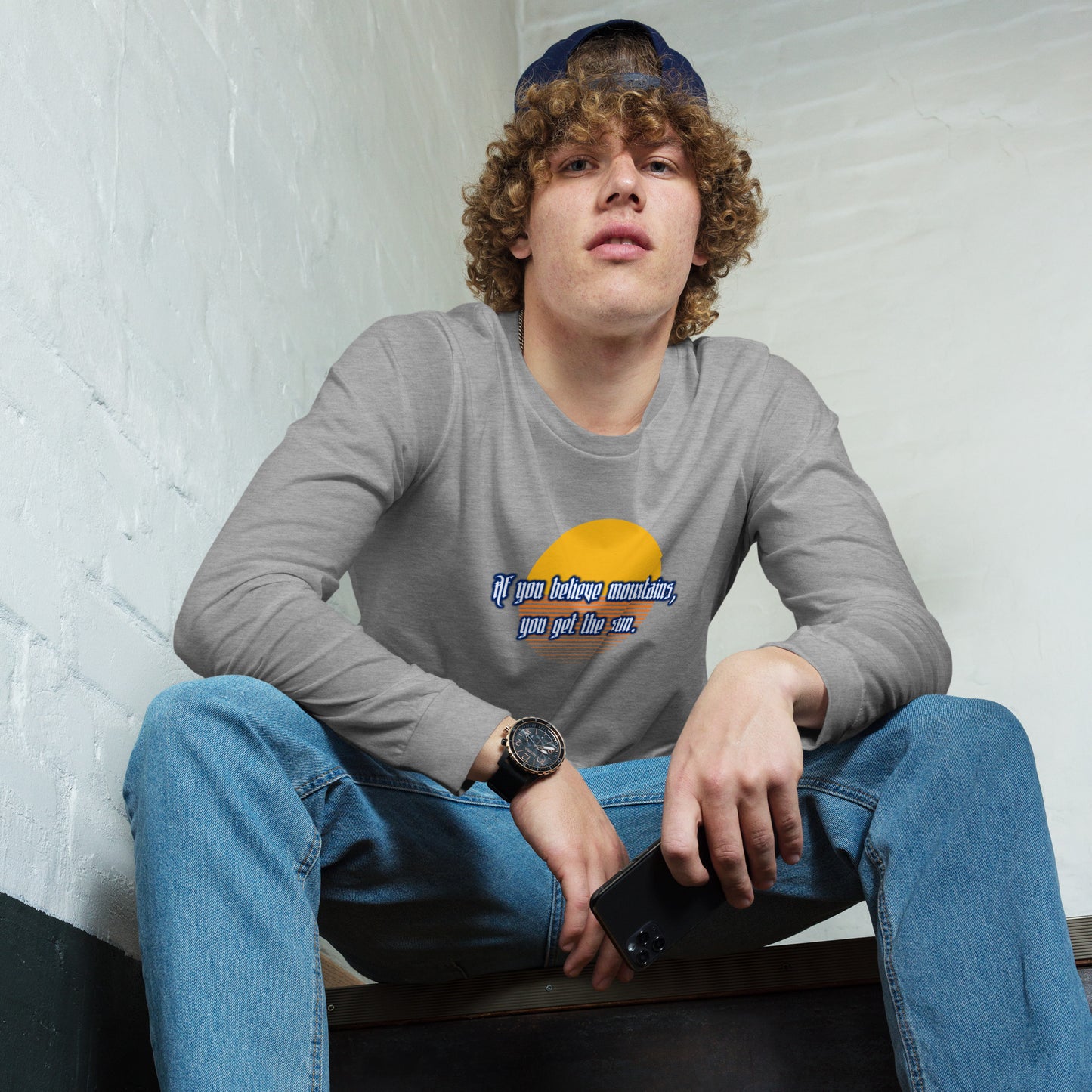 Believe Mountains Unisex Long Sleeve Tee