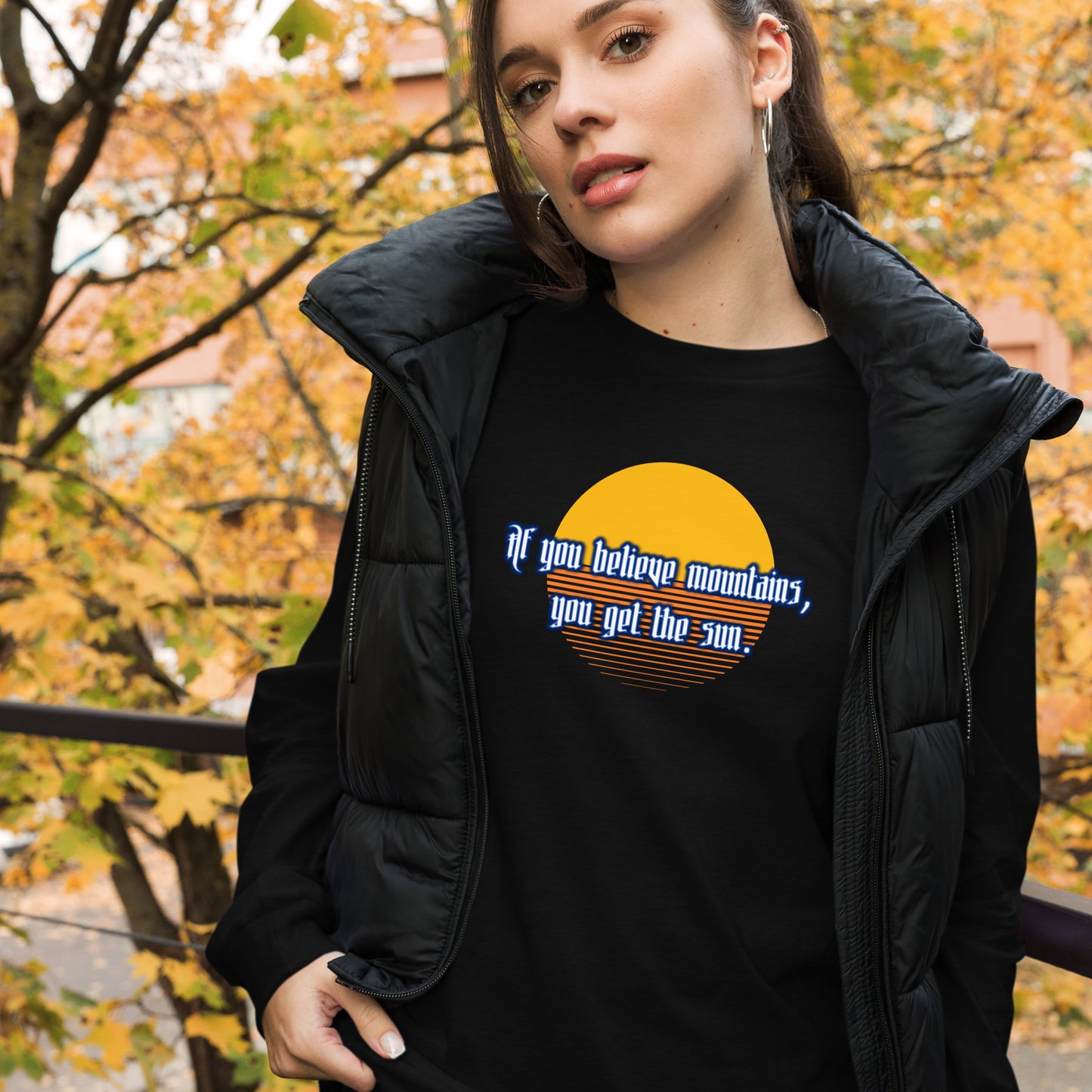 Believe Mountains Unisex Long Sleeve Tee
