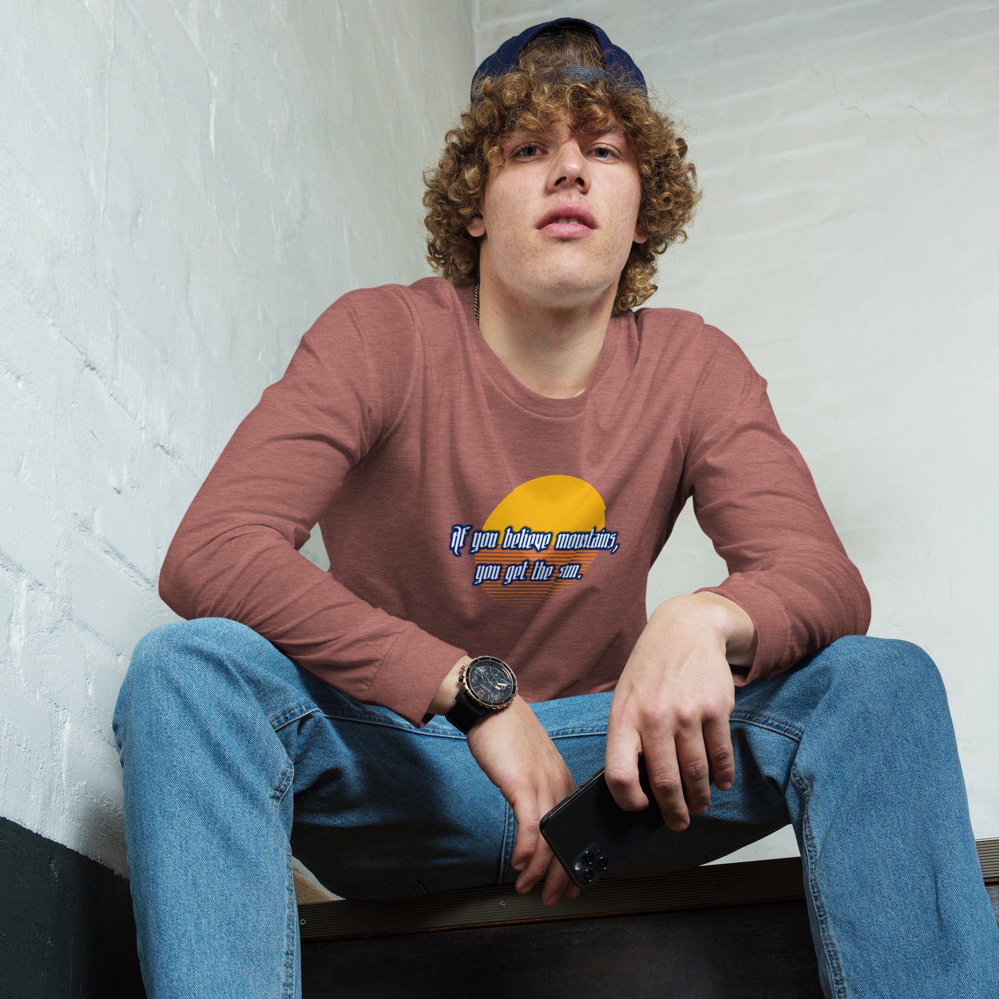 Believe Mountains Unisex Long Sleeve Tee