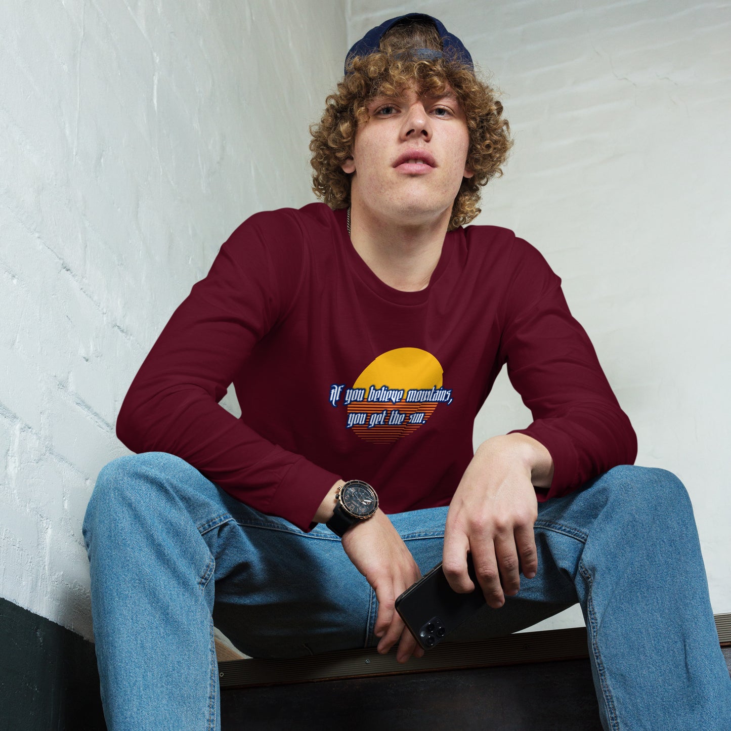 Believe Mountains Unisex Long Sleeve Tee