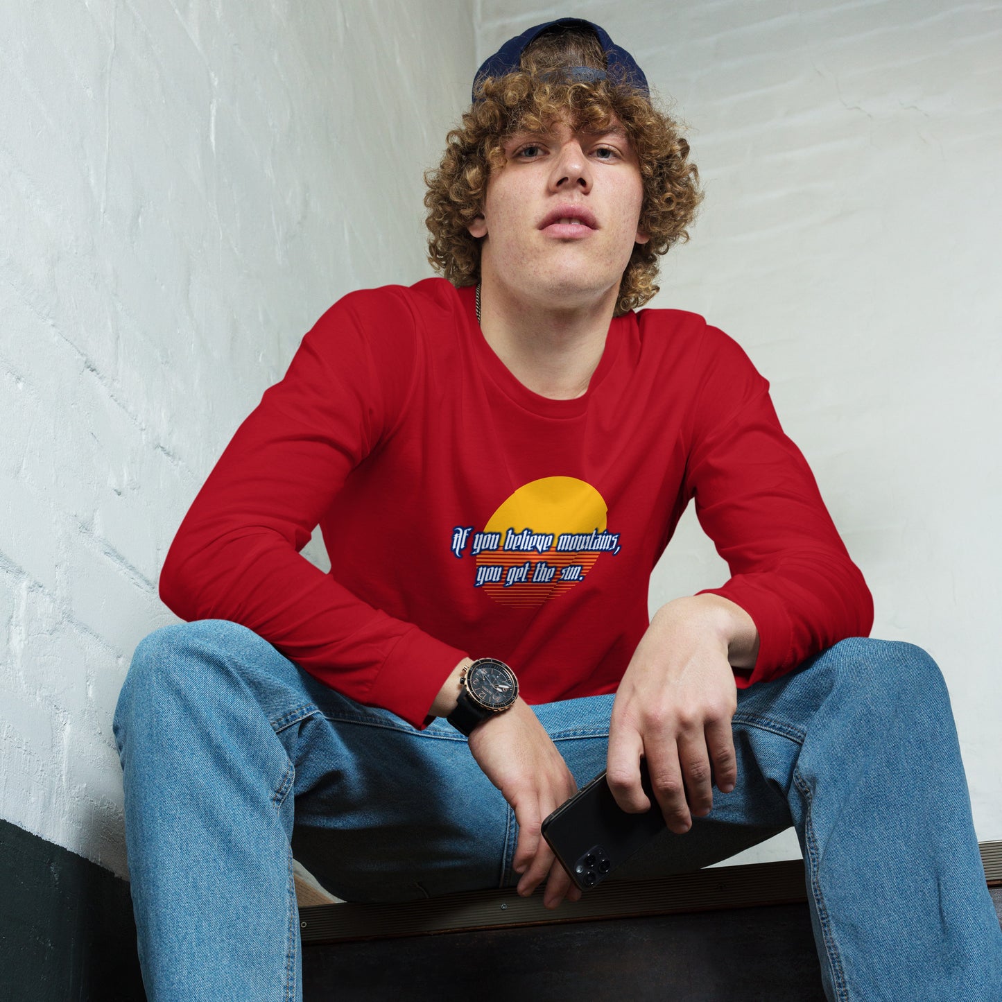 Believe Mountains Unisex Long Sleeve Tee