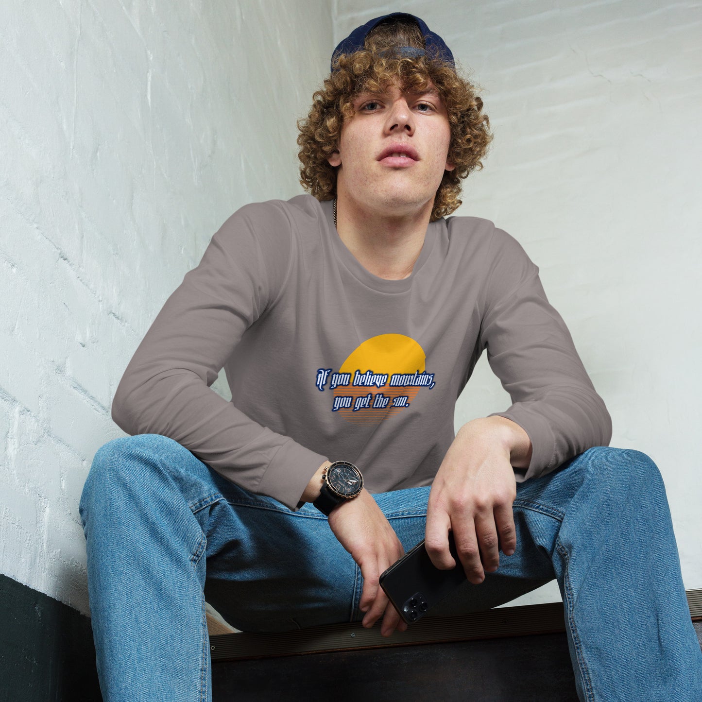 Believe Mountains Unisex Long Sleeve Tee