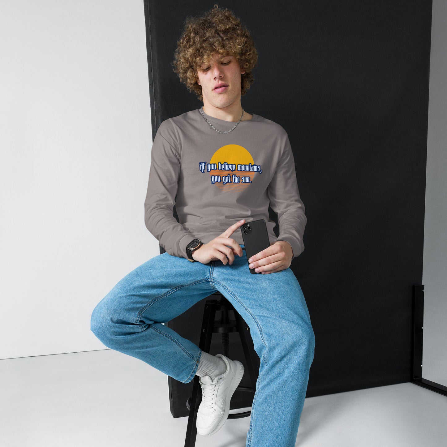 Believe Mountains Unisex Long Sleeve Tee