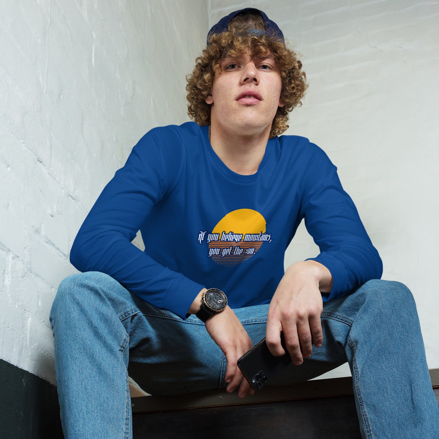 Believe Mountains Unisex Long Sleeve Tee