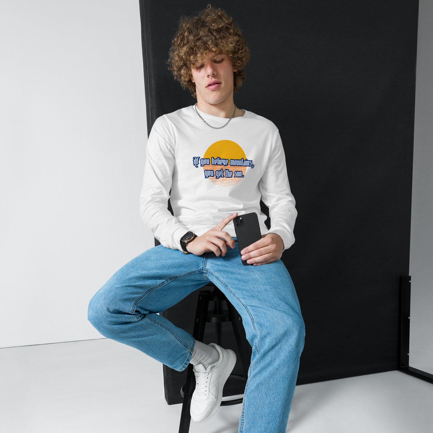 Believe Mountains Unisex Long Sleeve Tee