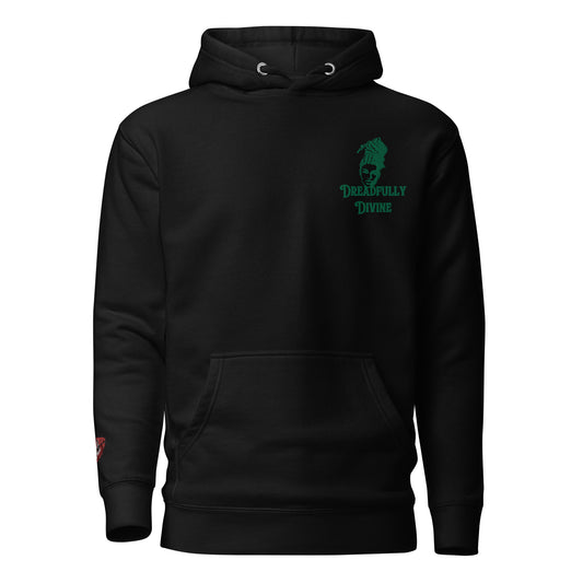 DD Woman #2 (Green) Embroidered Unisex Premium Hoodie