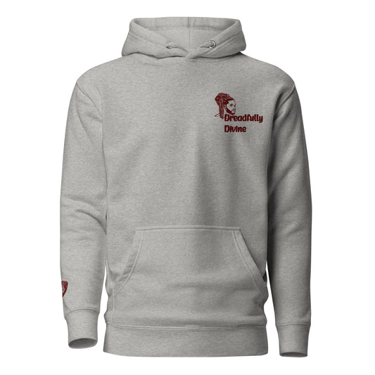 DD Man (Maroon) Embroidered Unisex Premium Hoodie