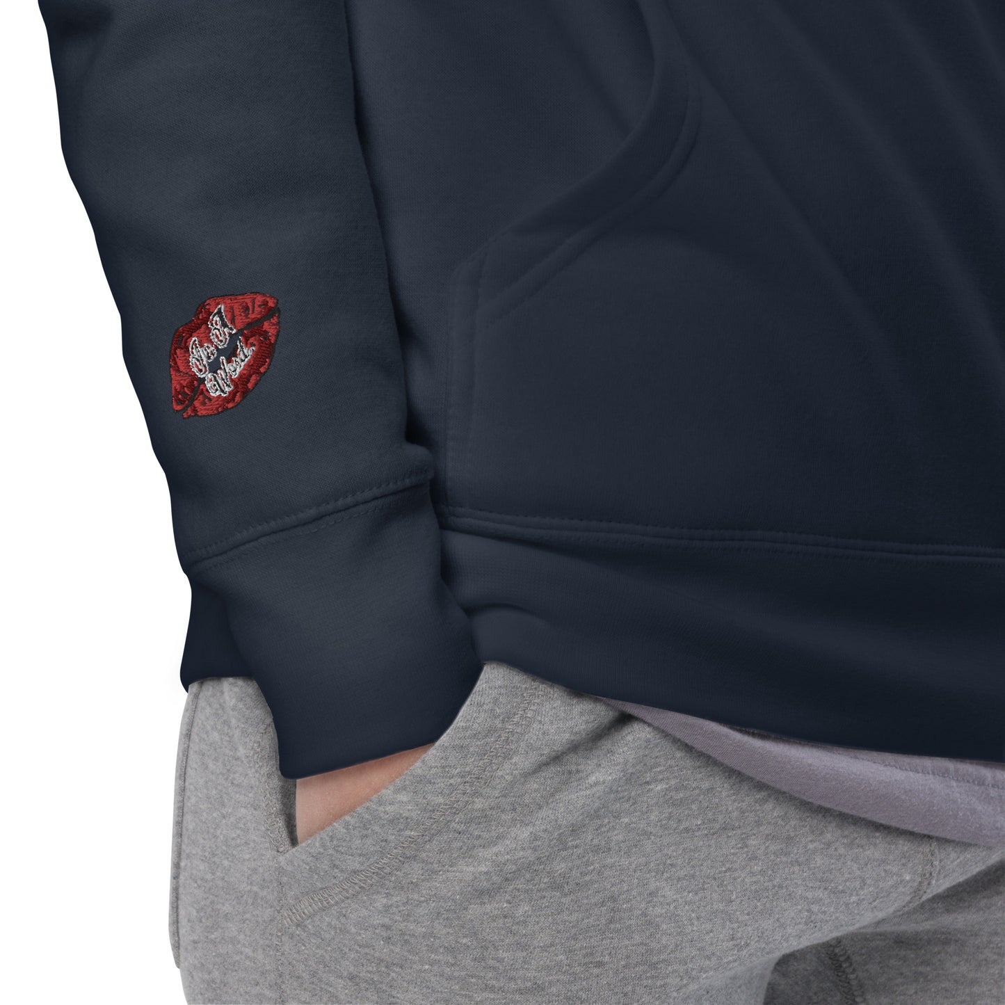 DD Woman #2 (Blue) Embroidered Unisex Premium Hoodie
