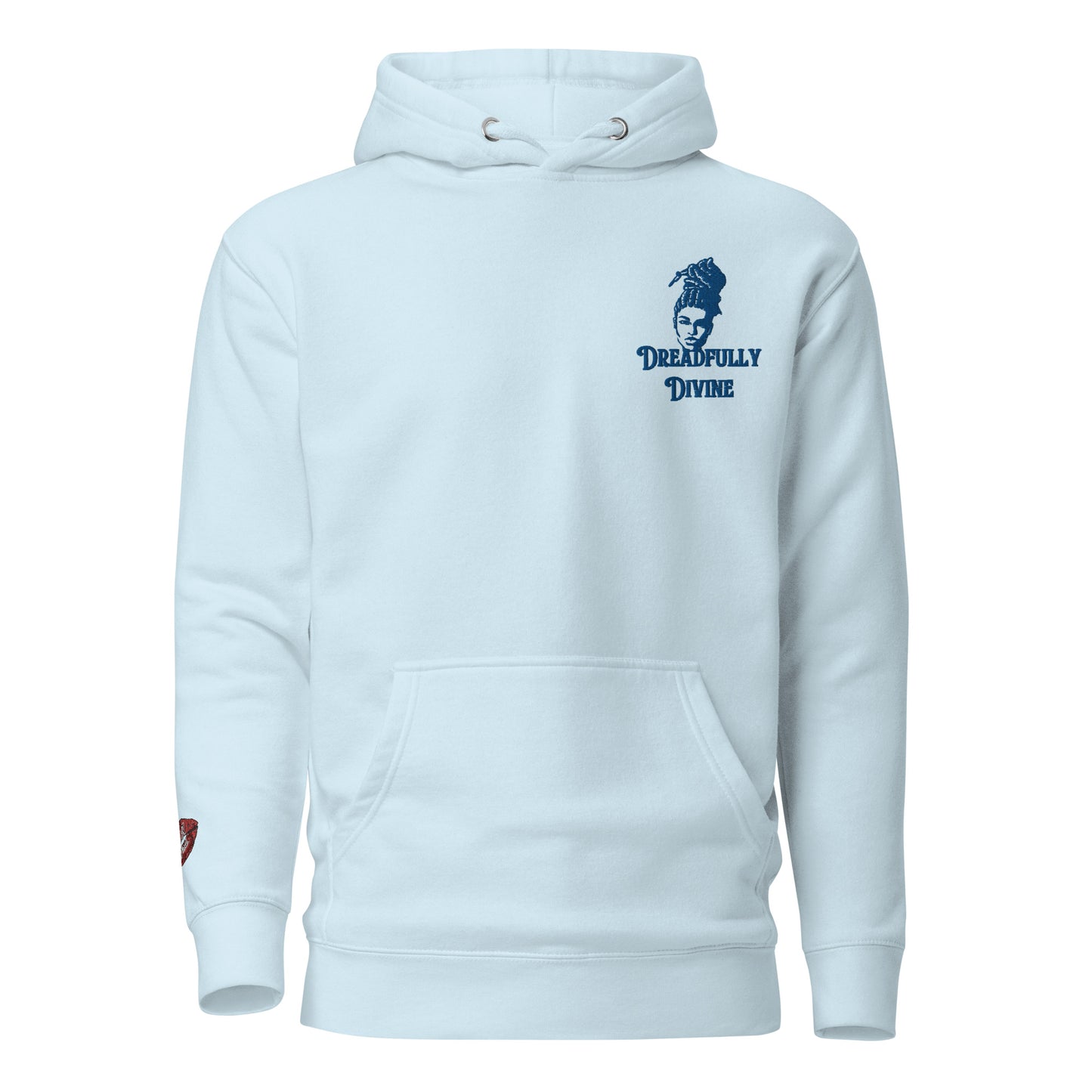 DD Woman #2 (Blue) Embroidered Unisex Premium Hoodie