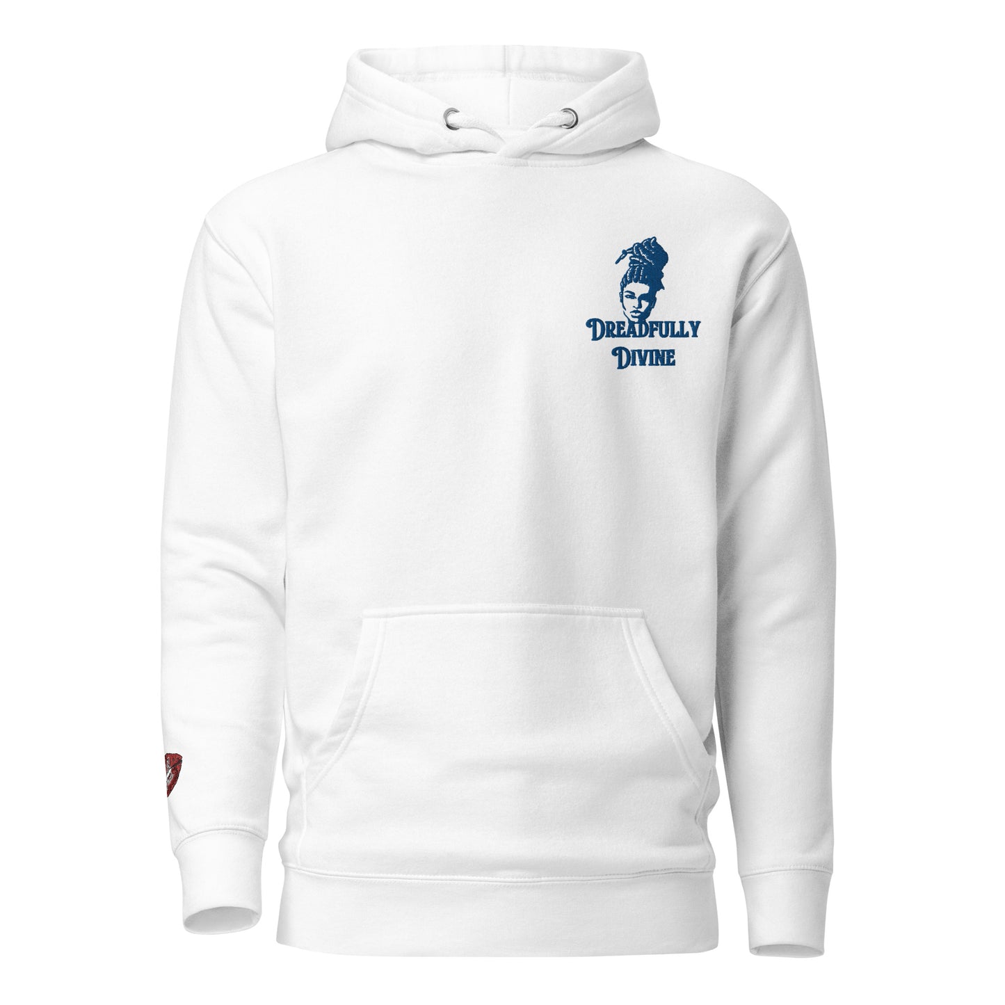 DD Woman #2 (Blue) Embroidered Unisex Premium Hoodie