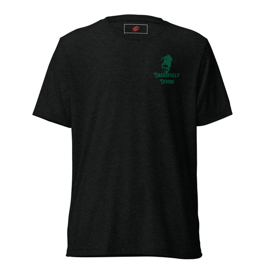 DD Woman #2 (Green) Embroidered Tri-blend Unisex Short Sleeve T-shirt