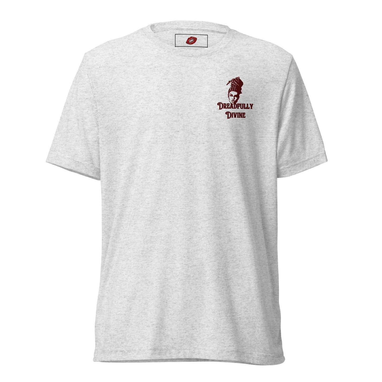 DD Woman #2 (Maroon) Embroidered Tri-blend Unisex Short Sleeve T-shirt