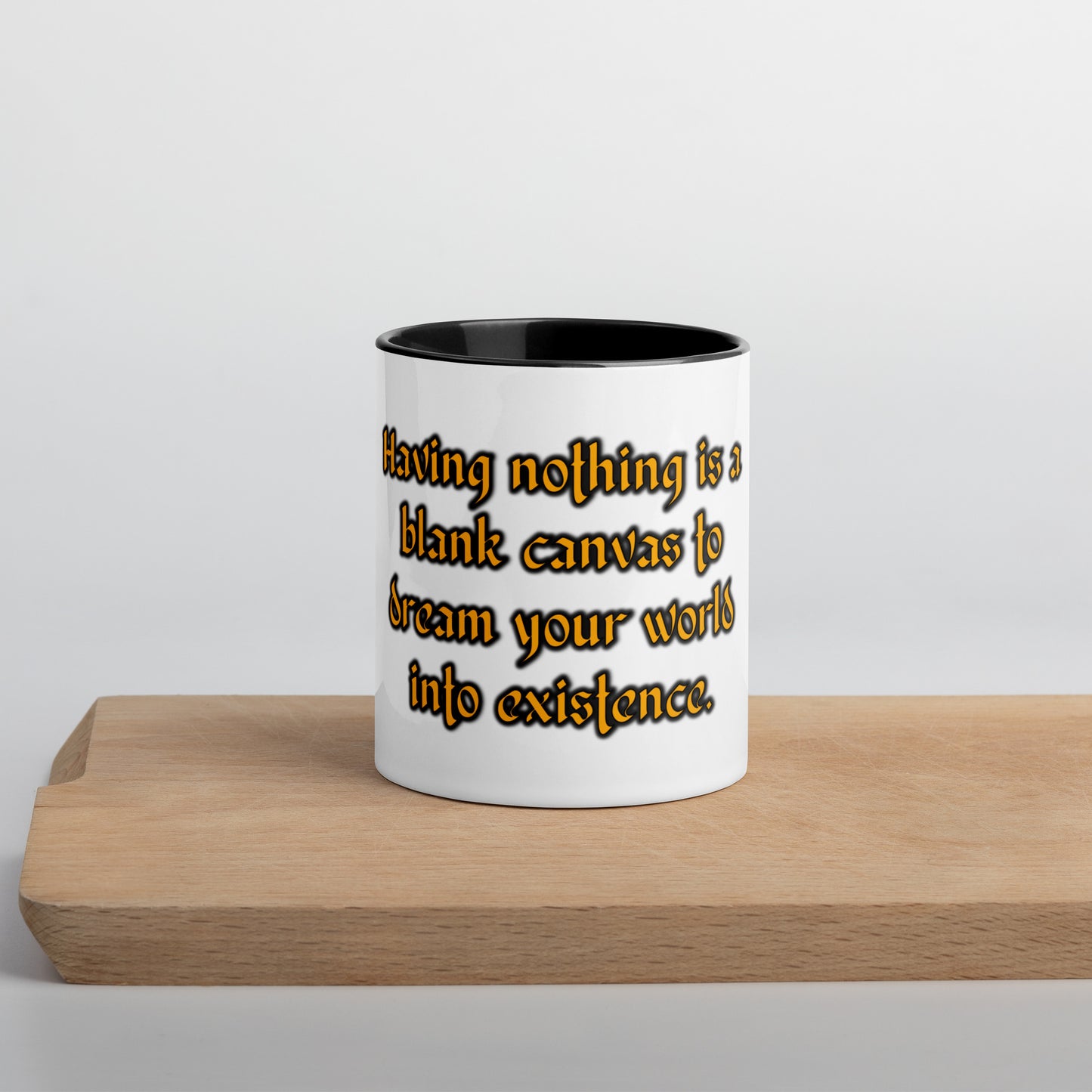 Blank Canvas (Gold) Mug With Color Inside