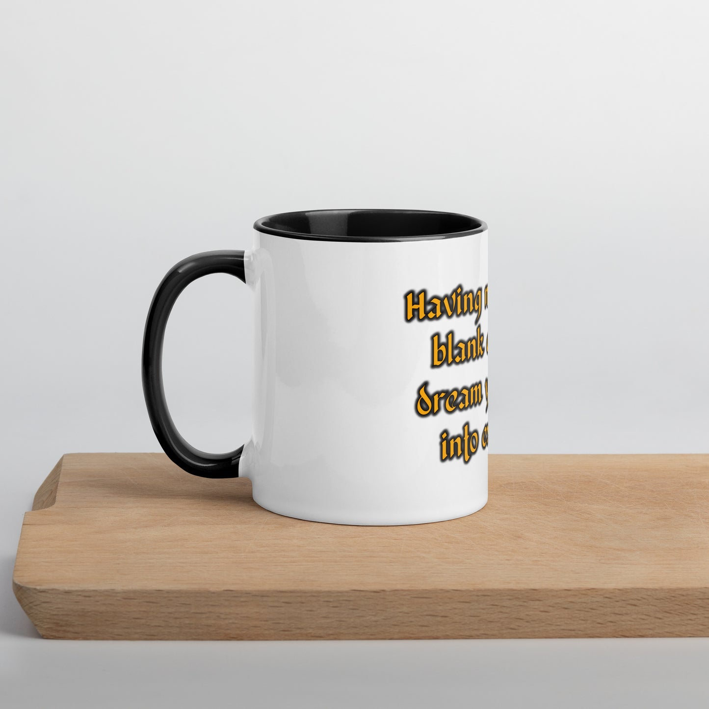 Blank Canvas (Gold) Mug With Color Inside