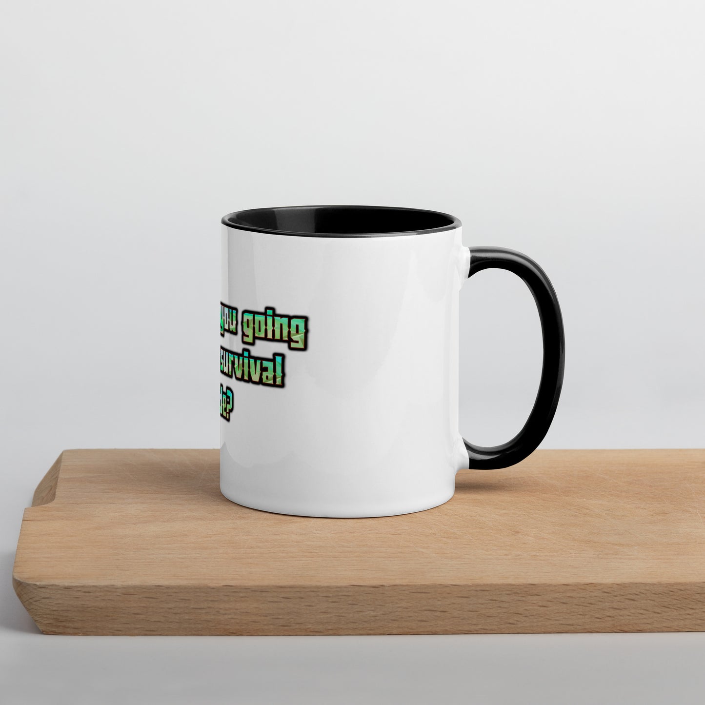 Survival Mode Mug With Color Inside