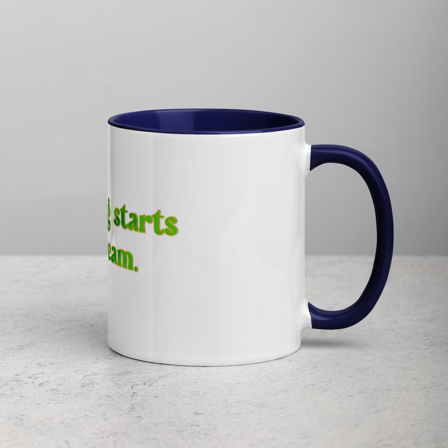 How It Starts Mug With Color Inside