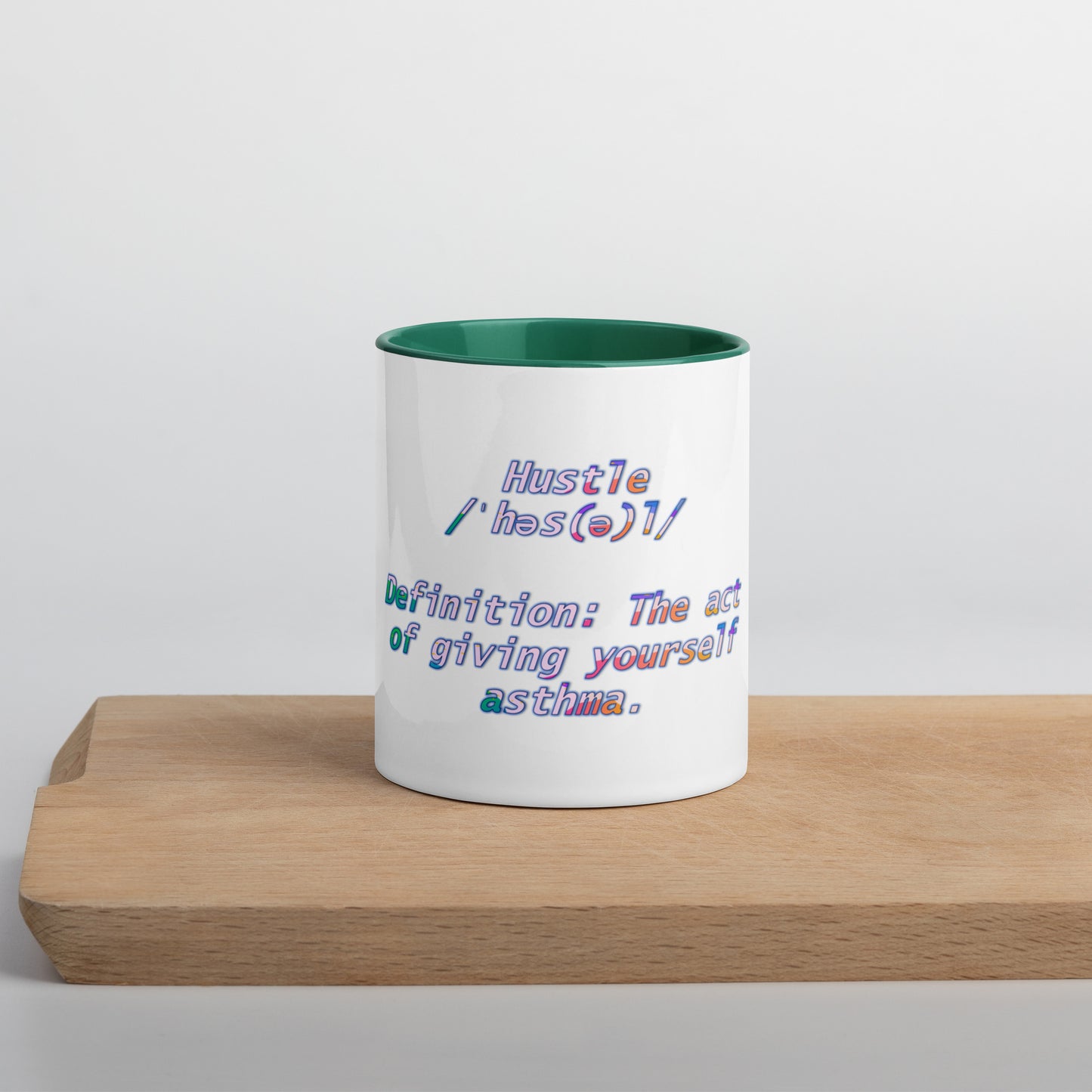 HUstle Mug With Color Inside