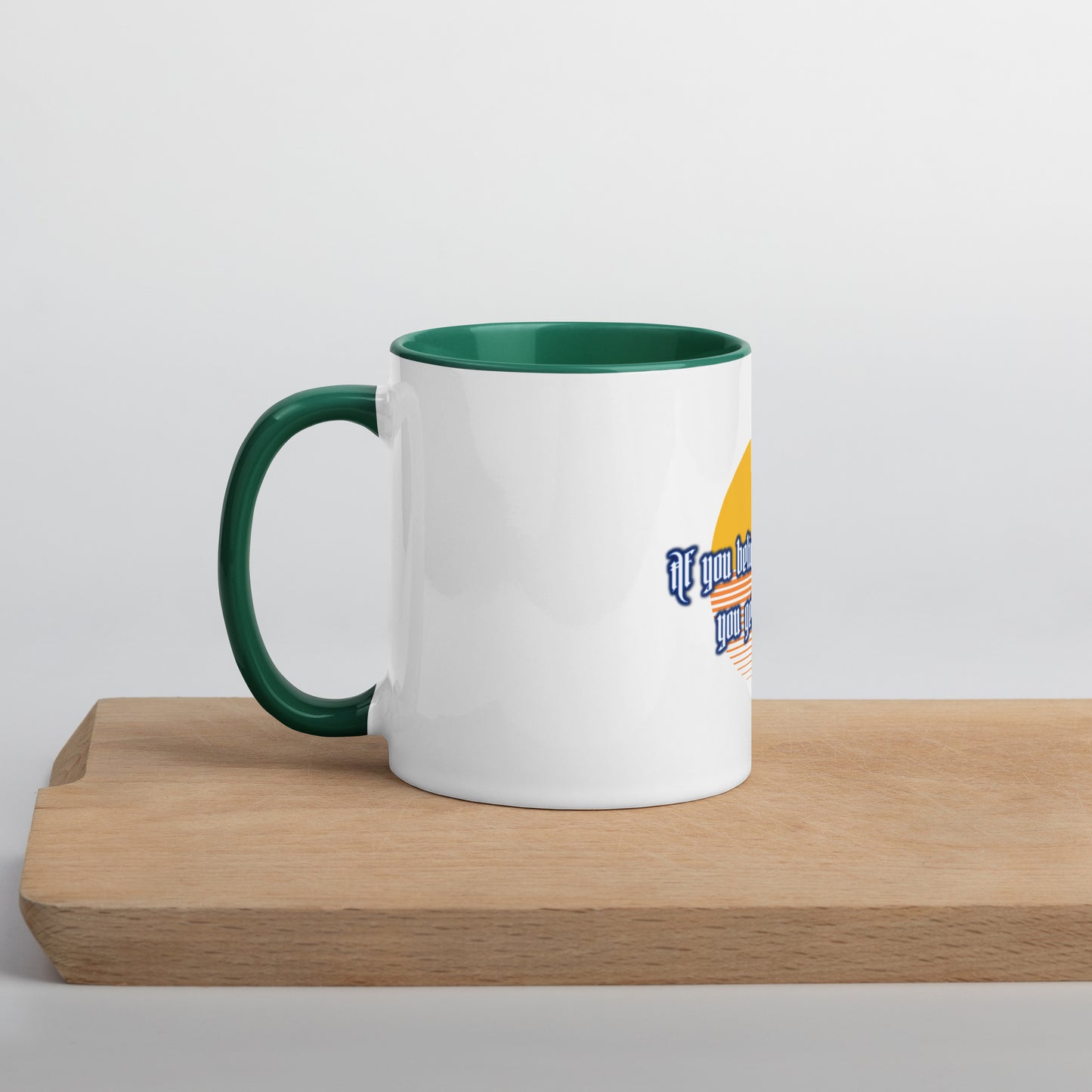 Believe Mountains Mug With Color Inside