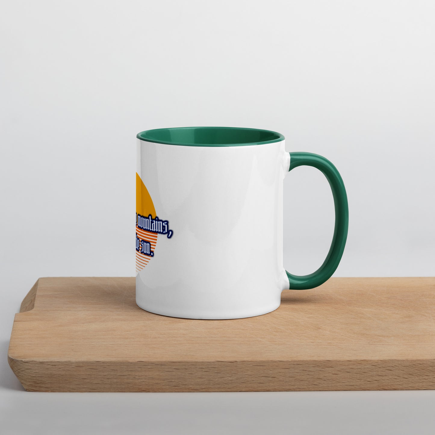 Believe Mountains Mug With Color Inside