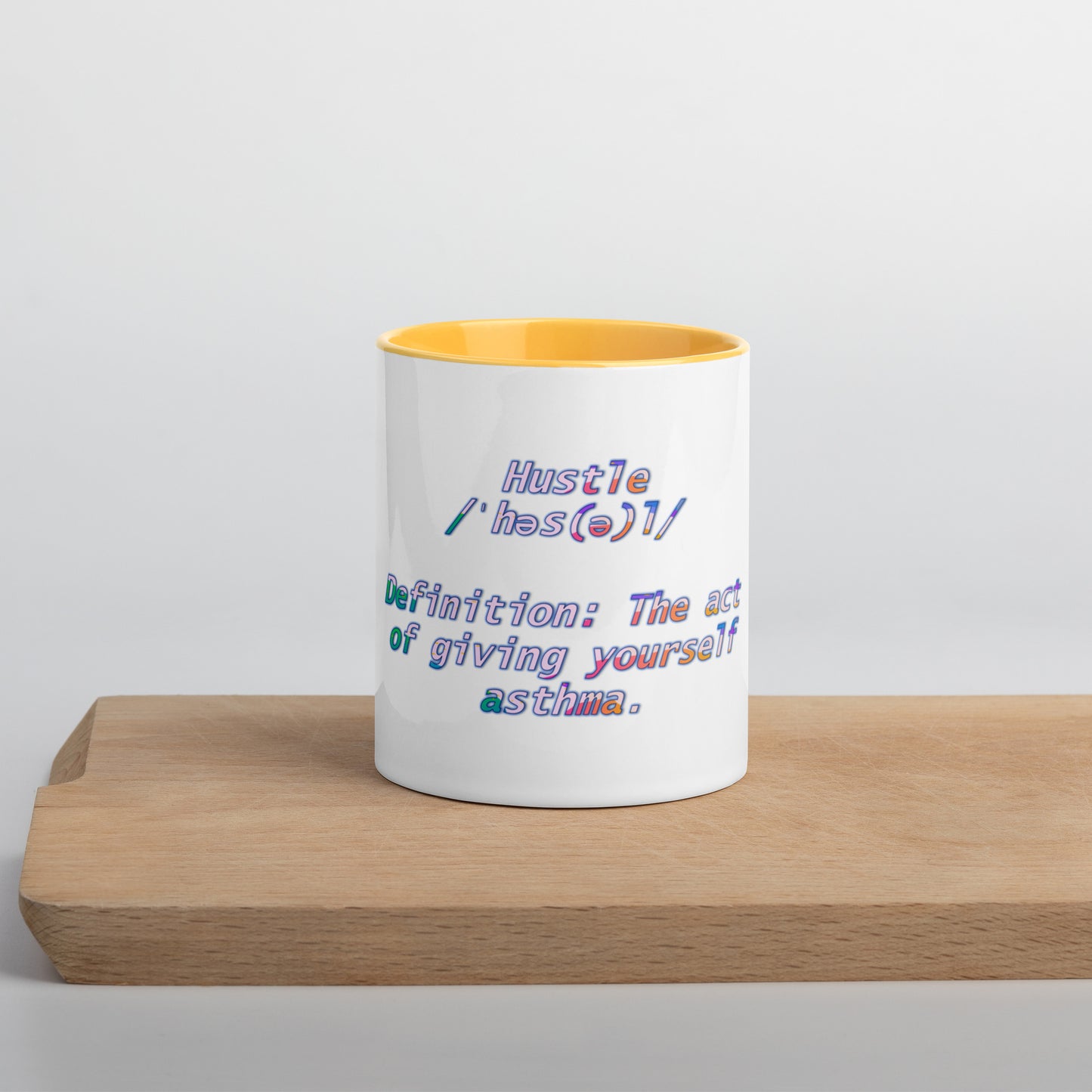HUstle Mug With Color Inside