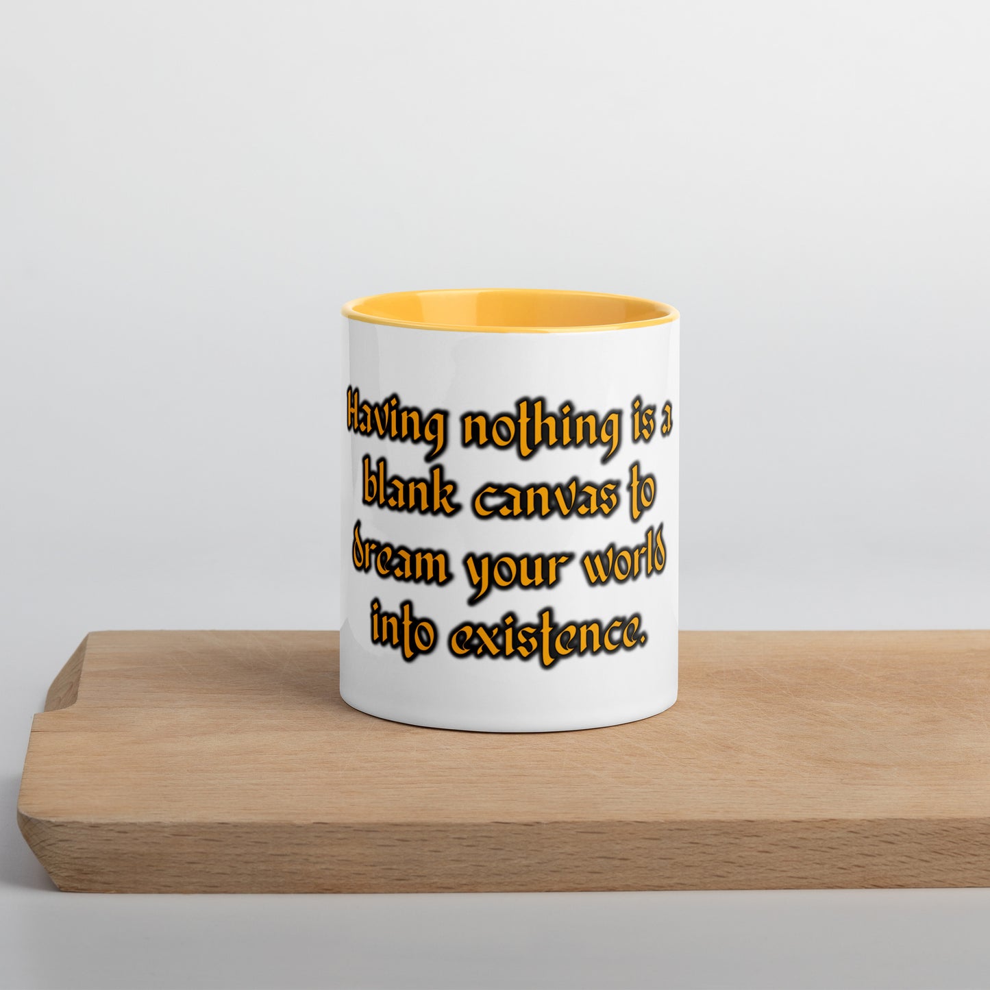 Blank Canvas (Gold) Mug With Color Inside