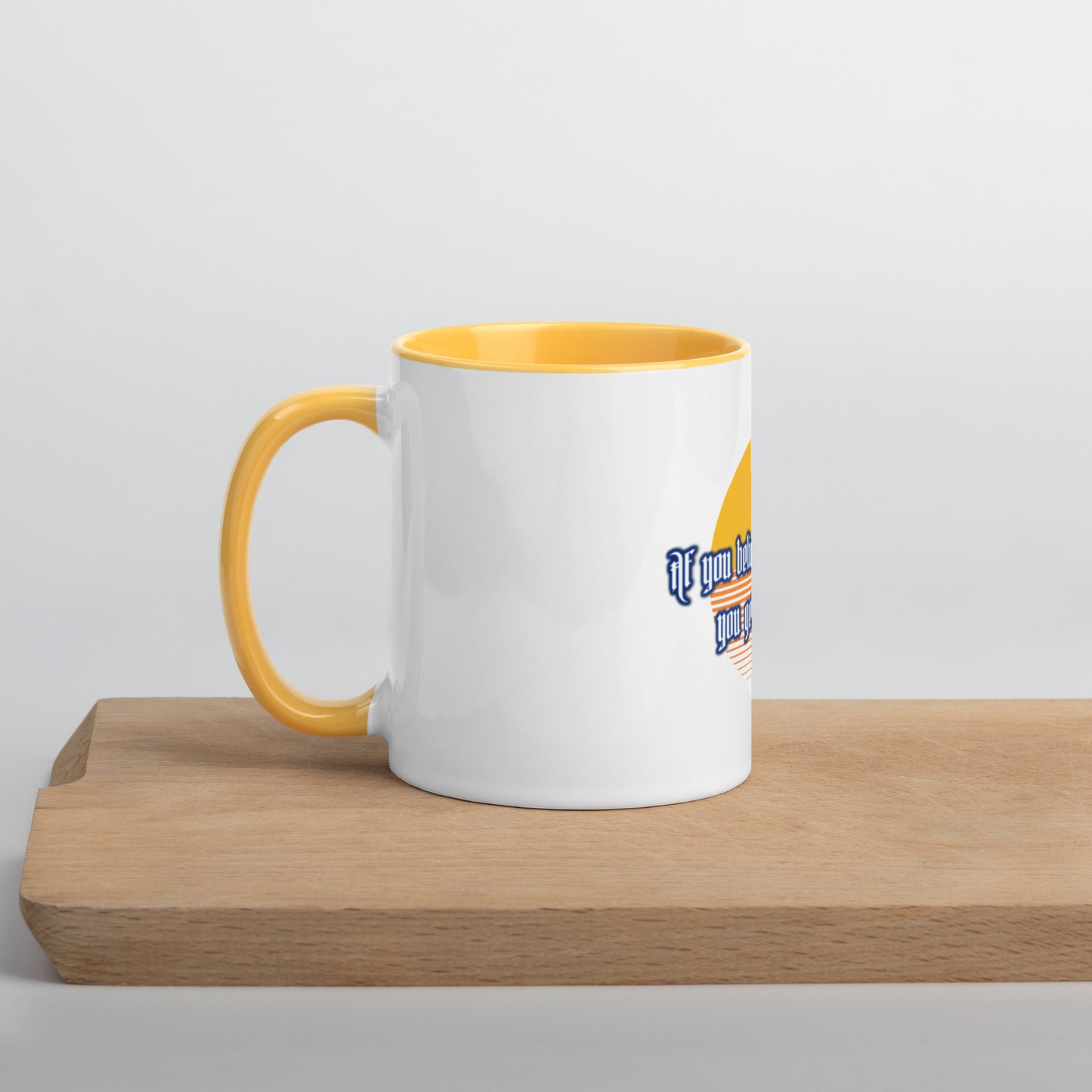 Believe Mountains Mug With Color Inside