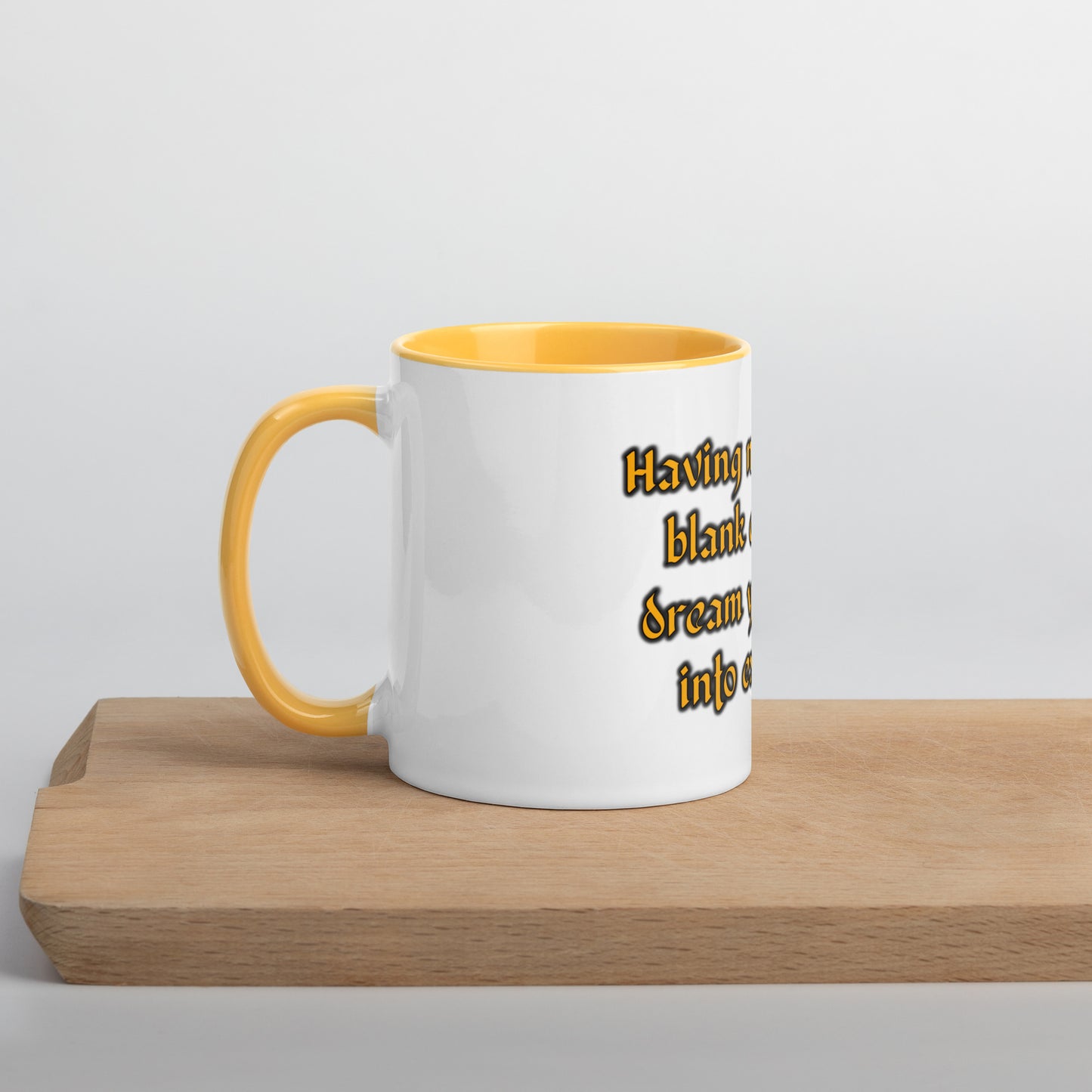 Blank Canvas (Gold) Mug With Color Inside