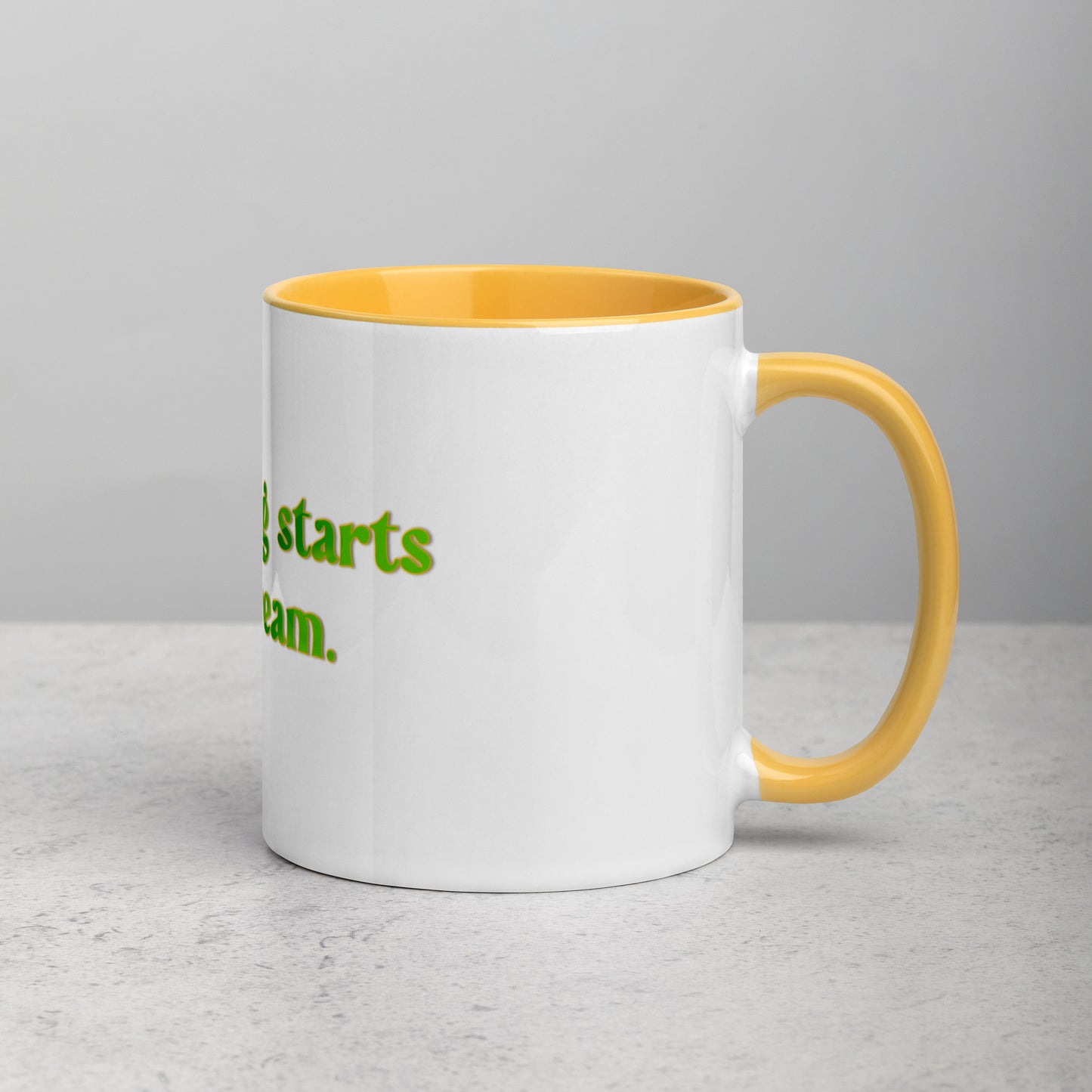 How It Starts Mug With Color Inside